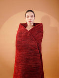 Hand Knotted Loom Wool ECO-Friendly Area Rugs - 10'x10', Round, Red Color, Solid Plain Design, High Pile Thick Handmade Anti Skid Area Rugs for Living Room, Bed Room (L00111)