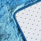 Large Shag Area Rugs 5 x 8, Tie-Dyed Plush Fuzzy Rugs for Living Room, Ultra Soft Fluffy Furry Rug for Bedroom, Indoor Carpet Nursery Rugs for Kids Room Home Decor, Bright Blue