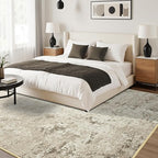 Toneed Abstract Area Rug Modern Washable Rug Soft Non Slip Rug Low Pile for Bedroom Living Room Dining Room Beige 8x10 Feet