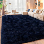 Area Rugs for Living Room, Soft Shaggy Carpets for Living Room, Fuzzy Rugs for Kids' Room, Perfect Decor for Modern Home Navy Blue 4x6 Feet