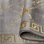 GLORY RUGS Area Rugs Marble 5X7 Grey Gold Carpet Modern Abstract Rug Living Room Dining Bedroom Rug