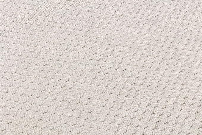 CAMILSON Modern Runner Rug 2x7 Luxury Pebble Pattern Micro Loop Hallway Rugs Soft High-Low Pile Stain Resistant Easy to Clean Non-Shedding Durable Entryway Kitchen Indoor Area Carpet (White)