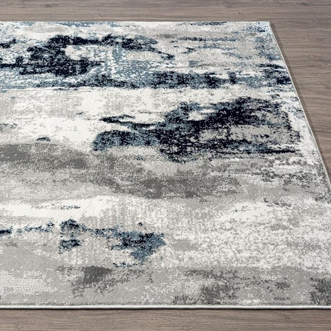 LUXE WEAVERS Kimberly Collection Ivory 5x7 Modern Abstract Area Rug