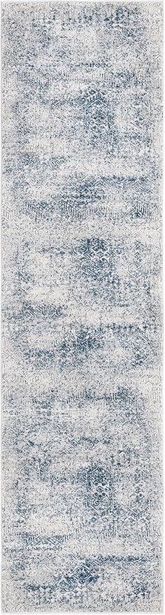 Unique Loom Finsbury Collection Area Rug - Sarah (2' x 8' Runner, Blue/ Ivory)