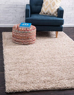 Unique Loom Solid Shag Collection Area Rug (2' 2" x 3' 1" Rectangle, Taupe)