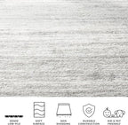 SAFAVIEH Adirondack Collection Runner Rug - 2' x 12', Ivory & Silver, Modern Ombre Design, Non Shedding & Easy to Clean, Ideal for Hallway, Foyer, Kitchen, Entryway, Bedroom (ADR113B)