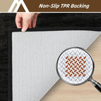 COSY HOMEER Dirt Trapper Door Mat 32"x48",Non-Slip Entryway Rugs,Washable Welcome Mat,Absorbent Entrance Mats,Low Pile Dog Door Mats for Front Back Doomats and Wet Shoes,Black