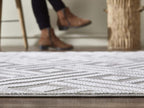 Abani Modern Grey Geometric Striped Chevron 5'3" x 7'6" Area Rug Rugs Nova Collection - Eclectic Pattern Accent Rug