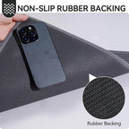 Front Door Mat 17''x30'', Non Slip Absorbent Muddy Dirt Resist Washable Low-Profile Indoor Doormat, Welcome Entryway Door Mats, Grey