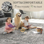 2x3 Machine Washable Area Rug for Entryway, Olive Grey Boho Vintage Floral Rug Non-Slip Low Pile Soft Faux Wool Small Carpet, Kids and Pets Friendly for Bedroom Kitchen Hallway Bedside Home Decor Rug