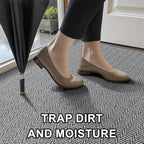 Ultra Thin Door Mat Indoor Entrance 24"x47", Low-Profile Indoor Door Mat, Non Slip Entry Mat Rubber Backing Unique Herringbone Design Inside Doormat Dirt Trapper Entryway Mats, Grey