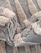 Unique Loom Finsbury Collection Area Rug - Meghan (7' 1" x 10' Rectangle, Gray and Ivory)