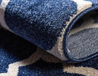 Rugs.com Lattice Collection Rug – 7' x 10' Dark Blue Medium Rug Perfect for Bedrooms, Dining Rooms, Living Rooms