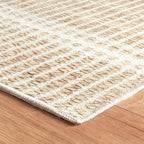 Dash & Albert Arbor Natural Machine Washable Rug, 8.5 X 11.5 Feet, Tan Stripe Pattern