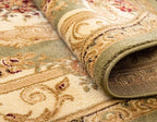 Unique Loom Versailles Collection Traditional Classic Floral Motif Area Rug (7' 11 x 10' 0 Oval, Green/Ivory)