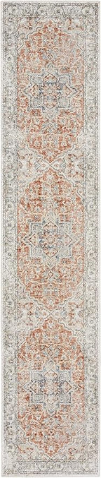 Nourison Home Astra Machine Washable Traditional Gold/Multicolor 2'2" x 10' Area Rug, Easy Cleaning, Non Shedding, Bed Room, Living Room, Dining Room, Kitchen (2x10)