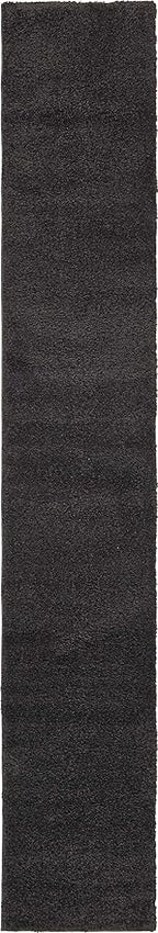 Unique Loom Solo Collection Area Rug - Calabasas (2' 2" x 13' Runner, Charcoal/ Black)
