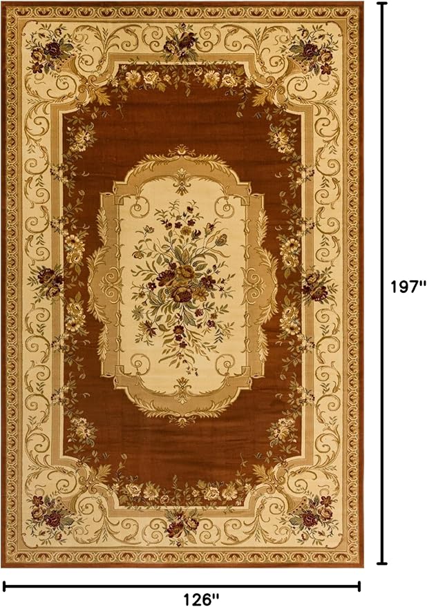 Rugs.com Chateau Collection Rug – 10' x 16' Brick Red Medium Rug Perfect for Living Rooms, Large Dining Rooms, Open Floorplans
