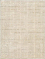 Livabliss x Our PNW Home Cascade Minimalist Grid Area Rug, 6'7" x 9', Light Beige