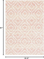 SAFAVIEH Adirondack Collection Area Rug - 5'1" x 7'6", Rose & Gold, Modern Diamond Distressed Design, Non-Shedding & Easy Care, Ideal for High Traffic Areas in Living Room, Bedroom (ADR131Q)