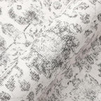 Gray Area Rug 7x10 Machine Washable Vintage Living Room Distressed Non Slip Carpet Traditional Indoor Bedroom Grey Retro Floral Accent Throw Large Rug for Office Kitchen Dining Room