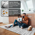 Small Area Rug-2x3 Entryway Rug Non Slip Washable Low Pile Indoor Door Mat Neutral Distressed Boho Moroccan Entrance Rugs Carpet for Bedroom Kitchen Powder Room Front Porch Bathroom, Black