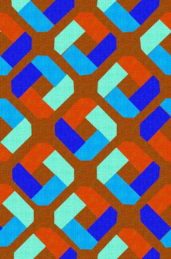 Bright Vibrant Geometric Living Room Area Rug with Burgundy and Blue Colorful Texture Machine Washable Non Slip Soft Carpet for Nursery Room Bedroom Dining Room Home Office Indoor 6x8 Rugs