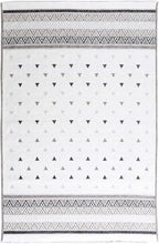 Alfa Rich 3x5 Gray Off White Washable Area Rugs for Living Room Bedroom Kitchen Dining Cotton Runner