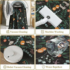 Collive Runner Rugs for Hallways, 2x6 Jungle Animal Kitchen Rugs Non Slip Washable Bathroom Runners Rug, Black Soft Ultra Thin Laundry Carpets Stain Resistant Indoor Mats for Entrance, Bedroom