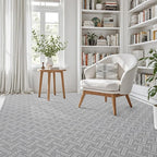 LUMI 4x6 Washable Low-Pile Area Rug for Living Room, Ultra Soft Modern Neutral Rugs with Non Slip Backing, Low Profile Carpet High Traffic for Bedroom, Dining Room, Grey