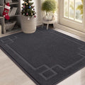 BEQHAUSE Door Mat 32" x 48", Non-Slip Door Mats Indoor Entryway Rugs Washable Low-Profile Absorbent and Stain Resist Floor Mats, Dog Door Mat for Front Back Door, Muddy Wet Shoes & Paws, Dark Grey