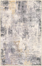 Lahome Modern Abstract Area Rug - 3x5 Gray Washable Entry Rug, Soft Non-Slip Contemporary Nursery Mat Indoor Throw Kitchen Carpet for Living Dining Bedroom Chair Decor