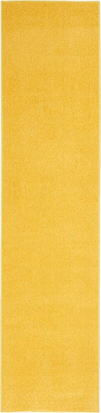 Nourison Home Nourison Essentials Yellow 2'2" x 14' Area Rug - Easy Clean, Non Shedding, Bed Room, Living Room, Dining Room, Kitchen (14' Runner)
