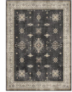 RUGGABLE Washable Vintage Area Rug – Verena Dark Wood 6x9, Stain-Resistant, Non-Slip – Medium Machine Washable Rugs for Living Room, Bedroom, Hallway, Entryway & Office–with Standard Pad