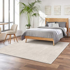 Pauwer 5x7 Washable Area Rugs for Living Room Modern Beige Solid Color Soft Fluffy Rugs for Bedroom Non Slip Boho Accent Indoor Mat Floor Carpet Cover for Kids Room Dining Room Kitchen Office