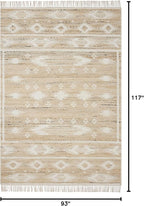 Loloi Angela Rose Rivers Collection RIV-04 Natural/Ivory 7'-9" x 9'-9" Reversible Area Rug