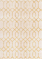 Unique Loom Marilyn Monroe Glam Collection Area Rug - Trellis (7' 1" x 10' Rectangle, White Gold/ Gold)