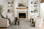 Loloi Chris Loves Julia Jules Collection JUL-08 Emerald/Antique Ivory 2'-6'' x 7'-6'', .13" Pile Height, Runner Rug