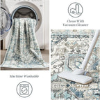 zesthome Area Rugs 6x9, Large Rugs for Living Room, Stain Resistant Washable Rug, Rugs for Bedroom with Non Slip Backing, Ultra-Thin Vintage 6x9 Area Rug