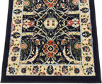 Unique Loom Espahan Collection Area Rug - Cape Cod (2' 2" x 8' 2" Runner, Navy Blue/ Black)