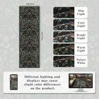 2x6 Washable Runner Rug,Black Floral Boho Area Rug for Hallway,Low-Pile Non-Slip Stain Resistant Carpet for Kitchen, Bedside,Laundry Room,Entryway