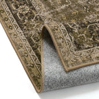 8x10 Washable Area Rug Brown Vintage Distressed Large Rug for Living Room Oriental Soft Thin Indoor Retro Carpet Non Slip Low Pile Floor Cover for Bedroom Dining Room Office Nursery