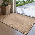 LUMI Handwoven Jute Door Mat, Non-Slip Durable Entryway Mat with Anti-Slip Mat for Hard Floor, Front Door Mats for Home Entrance, Patio, 32"x48", Knit Jute