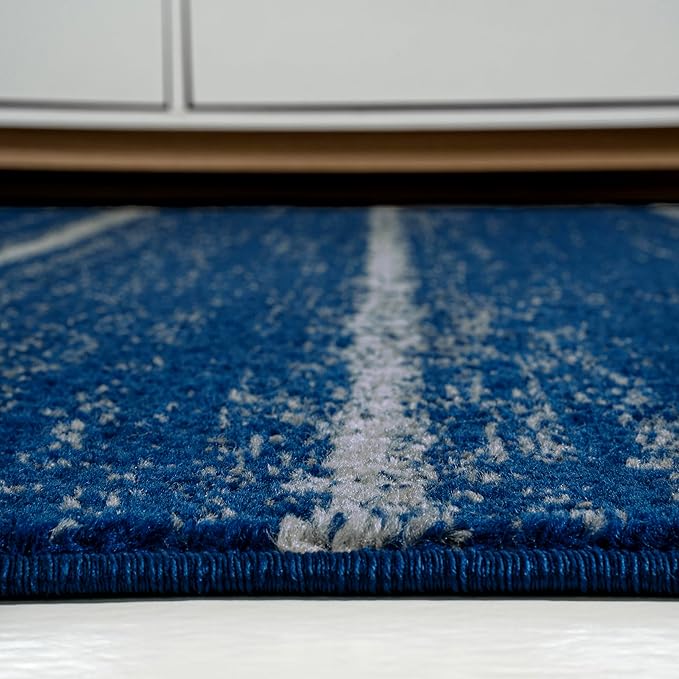 JONATHAN Y Williamsburg Minimalist Stripe Navy/Cream Indoor Area Rug, 8x10, Contemporary, Modern, Easy-Cleaning for Living Room, Bedroom, Kitchen, Pet Friendly, Non-Shedding (MOH201C-8)