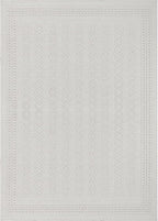 Micro Loop Indoor Rug White 6x9 Boho Geometric Neutral Area Rugs for Living Room Soft Luxury Modern Low and High Pile Durable Stain Resistant Non-Shedding Indoor Area Carpet 6 x 9