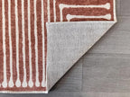 GLN Rugs Contemporary Collection - Machine Washable Area Rug, Contemporary Washable, Non Slip, Low Pile Chenille Rug, Living Room, Bedroom, Kitchen Rug (5' x 7' Beige Orange)