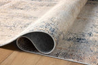 Loloi Teagan Collection TEA-08 Ivory/Mist 9'-9" x 13'-6" Area Rug, Large, Soft Neutral Rug, High-Traffic for Living Room, Bedroom, Home Office, Dining Area