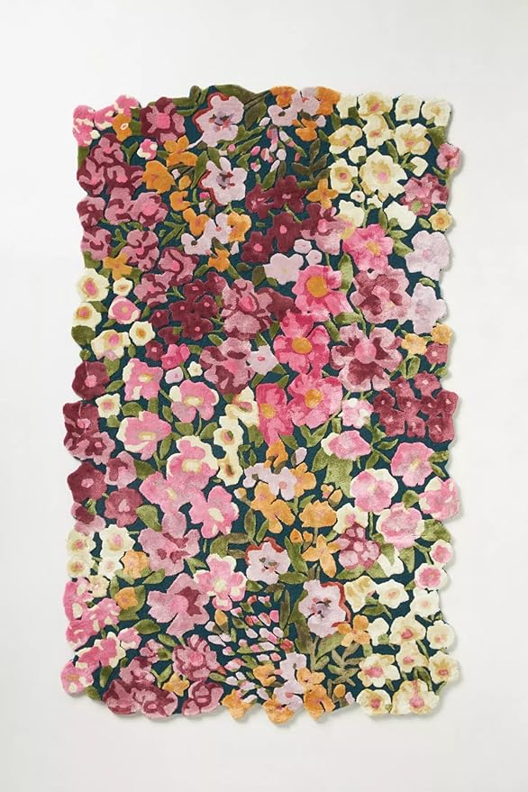 Cassia Wool Viscose Area Rug - 7’ x 10' – Handmade Wool Area Rugs –Multi – Rugs for Living Room, Bedroom – Anti-Skid – Carpets with Non-Slip Natural Backing with 100% Cotton