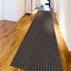 Ottomanson 2'7" x 44' Hallway Runner with Scraper Pile - Extra Durable Non-Slip Rug Mat for Indoor & Outdoor Use - Ideal for Kitchen, Entryway & Garage - High-Traffic Carpet, Brown
