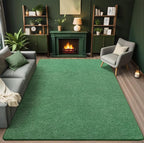 AROGAN Washable 5×7 Living Room Rug, Modern Area Rugs with Soft Memory Foam for Bedroom, Minimalist Non-Slip Indoor Floor Carpet for Dining Room Office Kids Playroom Decor, Sage Green